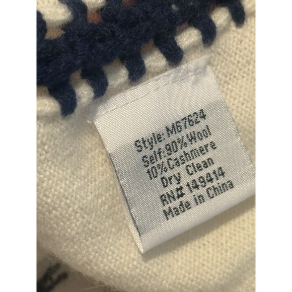 Johnny Was Celestial Embroidered Wool Cashmere Sweater Cream Sun Moon Stars M - Picture 6 of 7